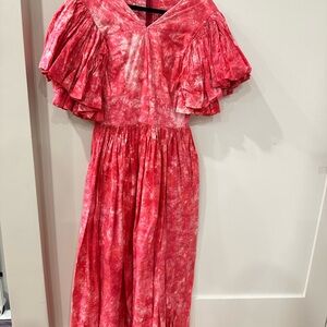 Sika Hot Pink Tie-Dye Maxi Dress